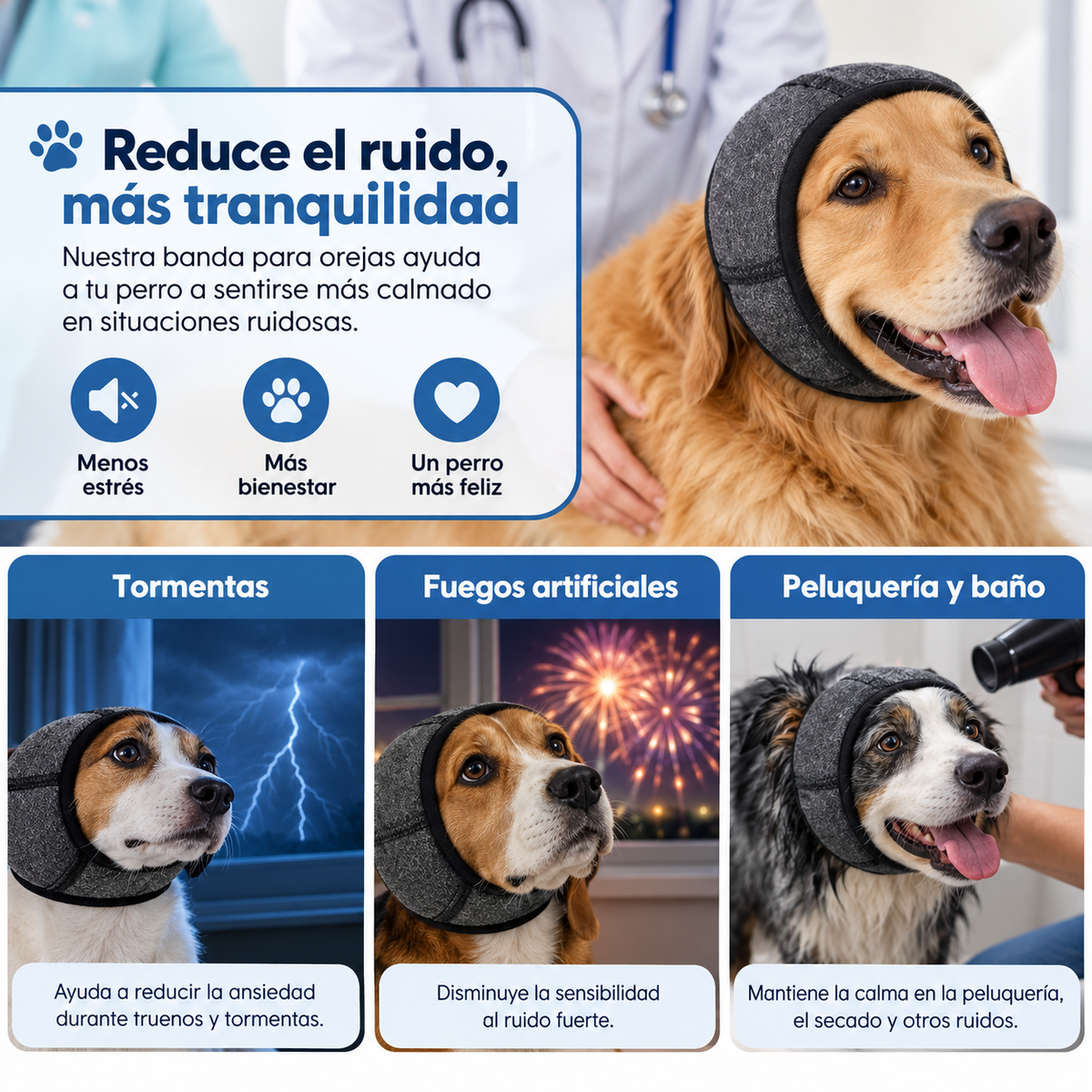 PeluPet | Orejeras con cancelación de ruido